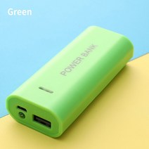 자동차 점프 스타터5V 5600mAh 2X USB 보조베터리 충전기 케이스 DIY 상자 포함하지 않음, 04 Green
