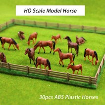 모형 제작 재료 호1:87 스케일 미니어처 ABS 페인트 농장 동물 시뮬레이션 말 모델 완구 디오라마 플라스틱, 한개옵션0