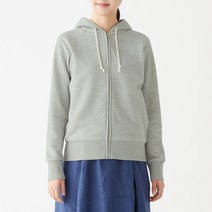 무인양품 여성용 슬러브 테리 집업 파카 W9SB101