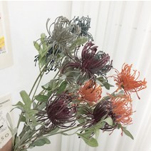 긴 가지 방크샤 - 미모사 열매 인테리어 소품 조화 모던하우스 도매 꽃 작약 인조 나무, 블루그린
