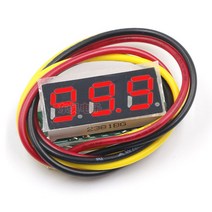 0.28 inch DC 0-100V 3-Wire Mini Gauge voltage meter Voltmeter LED Display Digital Panel Detector Mon, 01 빨간