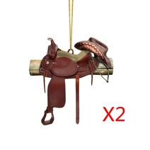 승마 안장 모양 펜던트 크리 에이 티브 개인화 안장 아크릴 매달려 장식 인테리어 벽장식, g, 2개