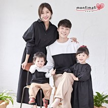 몽피마피 모드 블랙 패밀리 긴팔 패밀리룩 가족티
