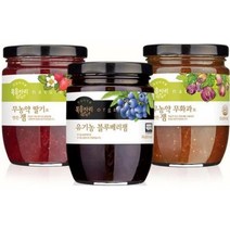 청정원 복음자리 무농약 딸기잼 360g+무농약무화과 350g+유기농 블루베리잼 340g, 9개