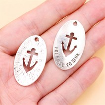 8pcs 실버 컬러 앵커 * 나는 싱크대를 거부한다 태그 매력은 손으로 a121을 잘라 기타 펜던트를 것을, 한개옵션0