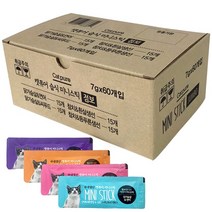 캣퓨어 미니스틱 7g 60개입 순살 4종 혼합