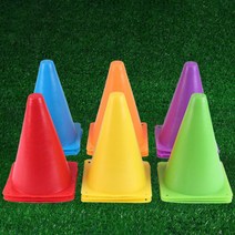 운동용꼬깔 훈련 연습용 축구 볼 트래핑 고깔콘 반환점 드리블 미니 라바콘 고리 던지기 삼각콘, 파랑00650GA