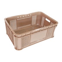 뉴플라스틱 운반상자 6호 운반 수납 플라스틱 바구니 사각 농수산물, 운반6호_브라운, 1개