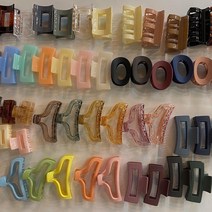 유광 컬러 무광 매트 헤어 집게핀, 02.크로스꼬임(그린)