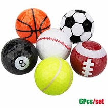 미니골프장 어프로치연습장 골프매트실내용 6pcs 골프 공 훈련 스포츠 선물 연습 범위 골퍼 를위한 참신 귀여운 실내 맞춤 캐릭터, 6개