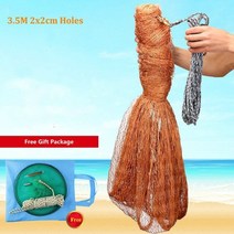 낚시어망 그물 Sinkers PE 선 고강도 3M 5M 6M Dia를 가진 전통적인 손 던지기 어망. 네트워크 어부 낚시 도구, CHINA, 1개, 3.5M 2x2cm Holes