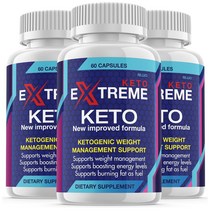 케토 키토 다이어트 체중감량 60정 3개 Rillvo Extreme Pills Advanced Ketogenic Formula 익스트림 제닉 팻버너, 3병