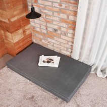 3단 접이식 매트리스 마블스펀지 110 x 200, ONLY 차콜-완전방수속커버