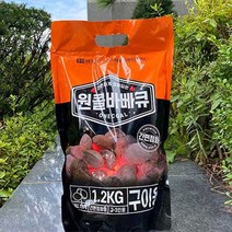 착화제가 필요없는 원콜 바베큐숯 1.2kg, 단품