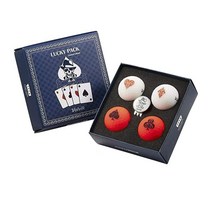 볼빅 럭키 팩 볼 골프공 4개입, 1개, White + Red