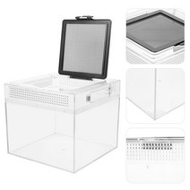 반수생거북이 사육장 수조 터틀팟 페닌슐라쿠터 케이지 거북이 테라리움 소라게 집 서식지 달팽이 투명 파충류 상자 크리켓 개구리 캐리어, 보여진 바와 같이, As Shown