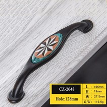 골동품 세라믹 캐비닛 핸들 아연 합금 서랍 손잡이 옷장 도어 핸들 아침 유럽 가구 핸들, CZ-2048-128