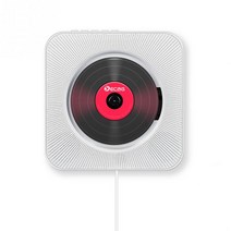 벽걸이 에듀KECAG 벽걸이 CD플레이어 블루투스 USB FM라디오, 블랙