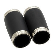 2 Pieces Professional Bakelite Clarinet Straight Style Metal Ring B Flat No Burr Good Sealing Black, [05] Black Bakelite