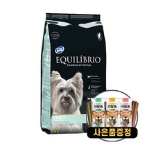토탈이퀄리브리오 강아지사료 + 증정 덴탈츄, 라이트 독 2kg + 덴탈츄1개