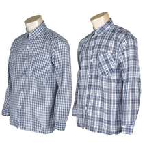 유영불티나 작업복남방 국산 난방 셔츠 남자체크남방 봄 여름 가을 면 긴팔 농부 용접 어부 일회용 노가다 얇은