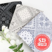 반다페이즐리 3칼라 대폭 면40수, NO.3 아이보리 ／ 검정