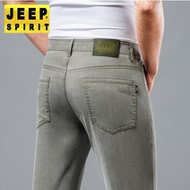 JEEP SPIRIT 지프 스피릿 바지 남성 여름 디자인 통기성 스트레이트 캐주얼 팬츠 느슨한 비즈니스 스트레치 올 매치 패션 얇은 남자 바지 J7022