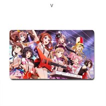 SKANDSALO 뱅 드림 BanG Dream 마우스 패드 장패드 22종, .개, V + 100x50x0.3CM