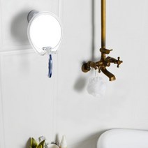 이듀상점 면도거울 압착식 김서림방지{3+1}, 면도기거치대