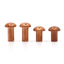 리벳너트 팝너트볼트 1-50pcs M1.5 M2.0 M2.5 M3 M4 M5 M6 M8 구리 솔리드 라운드 헤드 리벳 합금 셀프 플러그 GB867, [07] 12mm, [02] M2 50pcs