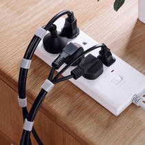 10개 묶음 0322-009 벨크로타이 잘라쓰는 케이블선정리 찍찍이 고정 홀더 대박다잘됨몰, 블랙 1미터