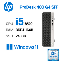 HP 중고컴퓨터 ProDesk 400 G4 SFF 인텔 core-i5 사무용컴퓨터, i5-6500, 16GB+240GB