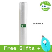 가정용 진공 포장기 음식 압축기 실링기 진공 식품 보호기 실러 가방 롤 고기 과일 야채, 협동사, 30x500CM, 5PCS