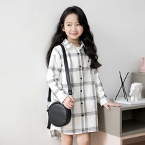 쿠키하우스 그레잇 체크 롱 셔츠(12970) 아동
