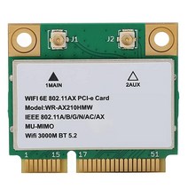 Kafuty-1 AX210HMW Wi-Fi 카드 5374M 6E 무선 모듈 6GHz MU-MIMO 트라이밴드 내부 네트워크 블루투스 5.2 노트북용 미니 PCIE 카드 5956