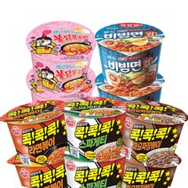 [안녕골목마켓] 팔도 오뚜기 삼양 큰컵라면5종_콕콕스파게티2개+콕콕라면볶이2개+콕콕마요짜장2개+비빔면2개+까르보불닭2개, 10개