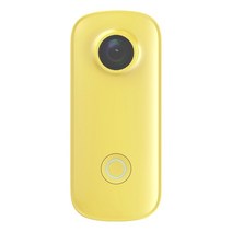 짭프로 액션 카메라 스포츠 캠코더 sjcam c100 플러스 미니 엄지 4k 30fps h.265 ntk96675 wifi 30m 방수 dv 웹, 노란색, 공식 표준