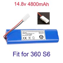 블랙박스배터리 차량보조배터리 차량 블랙박스 보조 배터리 Qihoo-14.8 S6 로봇 청소기 교체용 배터리 팩, 02 4800mAh