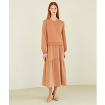 더핸드메이드 블록 니트 원피스 _V