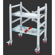 PT아시바 시스템 틀 비계 이동식 작업대 스케폴딩, 120x120x60 - 휠 없음