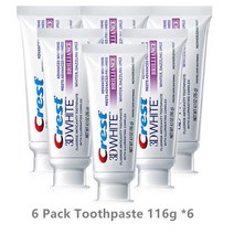 치아미백 기계 누렁니 누렁이 누런이 패치 Original Crest 3D 세백 치약 오염, 2pc 치약