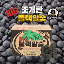 [고급숯물레방아] 숯깨비 바베큐숯 캠핑 조개탄 [블랙알숯 BIG 14kg]
