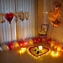프로포즈 용품 세트 결혼 셀프 답 led 촛불 풍선 소품 러브헌터, 08 라탄볼SET06-1