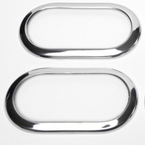 논슬립 얇은 차 부분 핸들 커버 내부 도어 가죽 Renault Dacia Dokker Lodgy van Nueva Kangoo Master III 용 스테인레스 스틸 인테리어 트림, [02] 2 pcs MIRROR finish