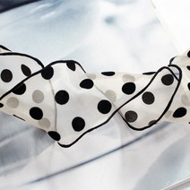 땡땡이 노방 인터로크 원단 (폭 7~7.5cm 길이 2.7m), 연노랑