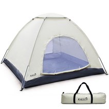 KALLUS CAMPING 피크닉돔 4인용 텐트, 카키베이지