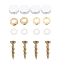 4Pcs 세련 된 크롬 장식 거울 손톱 구리 광고 기호 스크류 커버 패스너 가구 하드웨어에 대 한