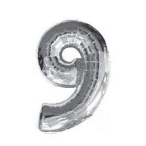 애드벌룬 에드벌룬 현판식 제막식천16 인치 32 골드 실버 0-9 번호 호일 풍선 도움말 헬륨 생일 웨딩 장식, 28 Silver 9_02 32 인치