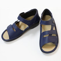 유용진발사랑 교정구 발바닥통증 무릎통증 관절염 기능성인솔 아치 체중분산 평발 기능성 샌들 블루