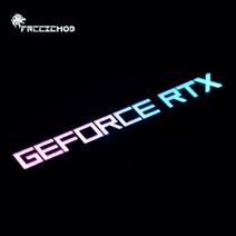그래픽카드지지대 freezemod 미니 vga 사이드 라이트 패널 5v 3pin a-rgb 그래픽 카드 luminous nameplate pc 케이스 장식 라이트 패널 aura, 지포스 rtx, 리모콘